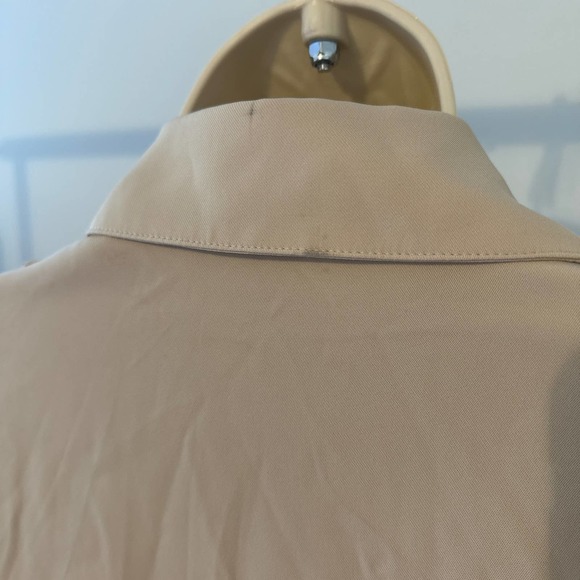 Calvin Klein Cream Colored Offset Gold Metal Zippers & Snaps Size 4 Pre-owned - Picture 5 of 12